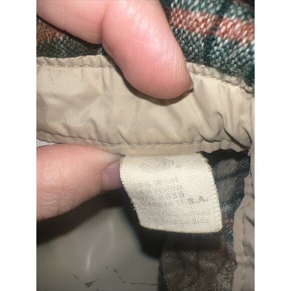 Vintage 70s Woolrich Shirt Plaid Wool Brown Green Red Sz M - Picture 6 of 8